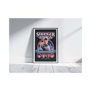 Affiche de style moderne Stranger Things 5 'My Battery Is Charged' en papier durable pour utilisation murale - Product Image 3