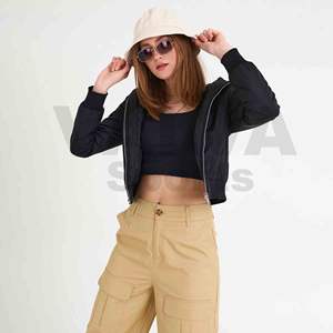 Veste matelassée d'hiver pour femmes de haute qualité, écologique, col montant, tissu tissé, confortable pour les femmes, couleur personnalisée, logo de marque - Product Image 5