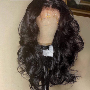 Body Wave 13"x6" Lace Front <b>Wigs</b> Russian Virgin Human Hair Pre-Bonded Machine Double Weft [Removable Elastic <b>Band</b>] - Product Image 1