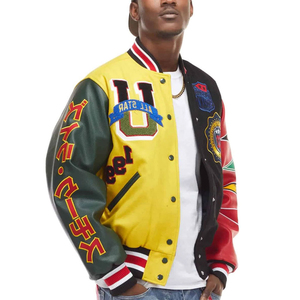 Vestes universitaires brodées pour hommes, motif personnalisé, chaudes pour l'hiver, col montant, style streetwear, meilleur prix - Product Image 3