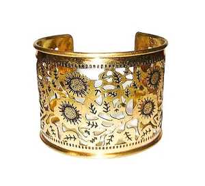 Brazalete de acero inoxidable con acabado pulido y estilo de diseñador para pulsera, ropa de fiesta a la moda con adorno de piedra, joyería de latón - Product Image 6