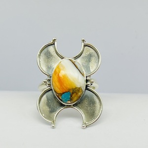 Anillo turquesa de cobre Dahlia, anillo de plata 925, anillo hecho a mano, anillo de aniversario, anillo de piedra natal, anillo de piedras preciosas, anillo de plata - Product Image 2