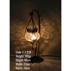 แต่เดิมแบบทำมือ DIY จากไก่งวงโคมไฟแก้วลายถักแบบตุรกีโคมไฟตั้งโต๊ะมีรหัส226สินค้าพรีเมียม - Product Image 1