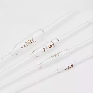 Pipette volumétrique de laboratoire 20ml avec marque de graduation simple en verre transparent borosilicate et haute précision - Product Image 2