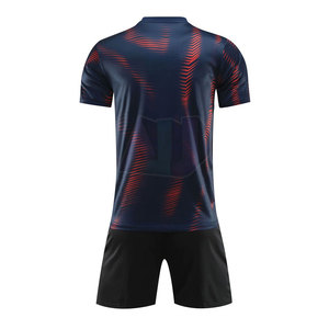 Wholesale Men's Adult Soccer Uniform V-Neck Short Sleeves Durable Polyester Fabric Quick Dry Technology for Training Matches - Product Image 2