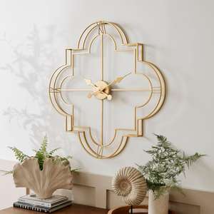 Reloj de pared de Metal hecho a mano clásico, forma Vertical única, aguja de cuarzo, decoración del hogar para dormitorio, sala de estar para boda, venta al por mayor - Product Image 5