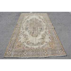 Alfombra Turca Vintage, Alfombra Grande de 5.2x9.1 pies, Alfombra Marrón Rosa Estilo Suroeste - Product Image 1