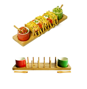 Soporte para Tacos de Madera de Primera Calidad, Calidad Exclusiva para Cocina y Hogar, Bandeja para Tacos de Madera al Precio Más Bajo - Product Image 1