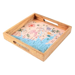 Juego de 2 vajilla de diseño moderno, bandeja de madera para servir Catering, bandeja para servir alimentos de alta calidad, bandeja para servir dulces hecha a medida - Product Image 2
