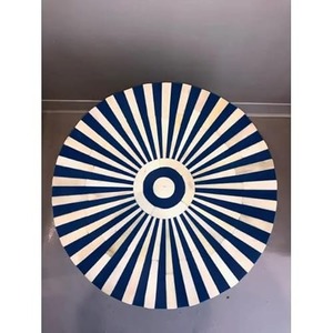 Taburete moderno hecho a mano con incrustaciones de fregona, diseño de tambor versátil con consola con incrustaciones de hueso para dormitorio, hogar, Hotel, oficina, decoración de jardín - Product Image 2