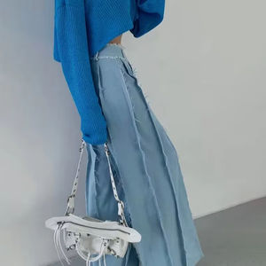 Pantalons larges à taille haute et à jambe large, à la mode, pour femmes, fabriqués par des fabricants de vêtements - Product Image 4