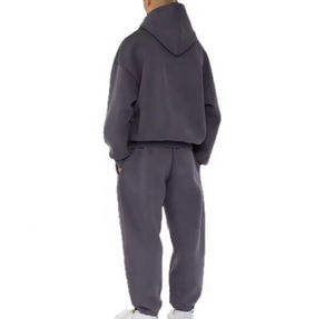 Sudadera con Capucha y Pantalones Deportivos con Logotipo Personalizado para Hombre y Mujer |   Conjunto Deportivo Urbano OEM ODM |   Conjunto de Sudadera con Capucha y Pantalones Deportivos de Felpa de Algodón ODM - Product Image 4