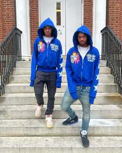 Fabricants Impression Personnalisée Broderie Sun Faded Washed Hoodie Heavy Weight 100% Cotton French Terry Acid Wash Zip Up Hoodies - Product Image 1