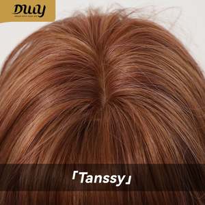 วิกผมสังเคราะห์แบบไม่ต้องใช้กาว Tanssy C-DWY ขนาด 22 นิ้ว ลอนยาว สีขิง  วิกผมไหมไบโอนิคเทคโนโลยีใหม่ ขนาด 22 นิ้ว ลอนยาว ไม่ต้องใช้กาว - Product Image 6