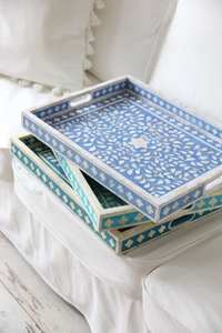 OPTIMIZING TRAY Handmade Serving Tray Luxury Bone Inlay Ramadan Breakfast Food Fruit <b>Coffee</b> Tea Decorative Tray at <b>low</b> - Product Image 2