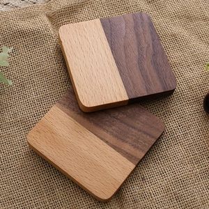 Classic Square Shaped Black Tea <b>Coasters</b> <b>Set</b> of 6 Tabletop <b>Coasters</b> for Tea Coffee Cups Mugs Beer Cans Bar Glass for Office Home - Product Image 5