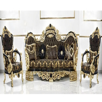 Barock inspirierte geschnitzte Sofa garnitur für australische Häuser Hot Selling langlebige Teakholz Wohnzimmer möbel Sofas Exporteure