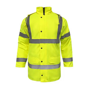 Veste de sécurité d'hiver pour adultes, veste de travail à haute visibilité réfléchissante, vêtements de travail imperméables et thermiques pour la construction - Product Image 1