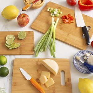 Planche à découper en bambou naturel avec logo personnalisé ensemble de planche à découper bon marché outil de bloc à découper en bambou planche à découper en bois - Product Image 6