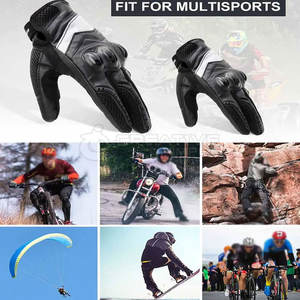 Guantes de cuero para motociclista con pantalla táctil, antideslizantes, a prueba de viento, para deportes al aire libre, disponibles en Pakistán - Product Image 4