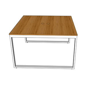 RecBamboo BFRB011-2-Piece Cluster <b>Desk</b> 120x120cm Melamine Wood Style Contemporary Assembled Steel Legs for Office Furniture - Product Image 5