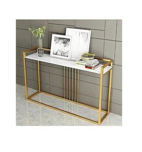 Plateau de console en métal classique avec finition en laiton antique avec dessus en bois noir poli forme et taille personnalisées - Product Image 4