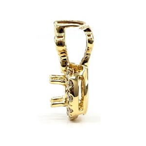 Chine Vente en gros Bijoux Saint-Valentin Meilleure qualité Or jaune 18 carats Diamant naturel Taille brillant Fantaisie Classique Pendentif semi-monté - Product Image 2