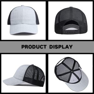 Short Brim Baseball <b>Cap</b>, Adjustable <b>Plain</b> Short Brim Workout Hat Fishing Hat Athletics Trucker Hat Mesh - Product Image 3