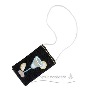 Bolso de lona bordado a mano para cóctel Margarita | Monedero de fiesta de retazos con cuentas abiertas para eventos nocturnos Boutique Gifting - Product Image 3