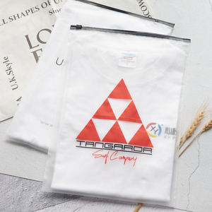 Sac refermable en LDPE recyclable avec valve, design givré transparent personnalisable, fermeture à glissière pour vêtements, emballage alimentaire, soie - Product Image 2