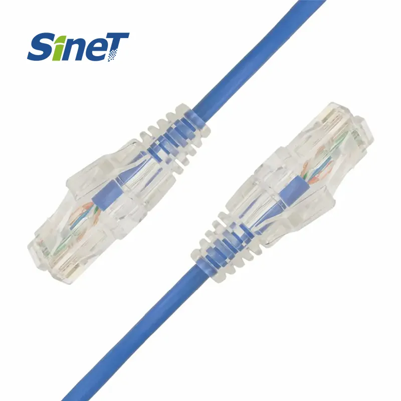 28AWG Cat6 Snag Less Rj45 Patch Cord Ethernet Network Patch Cable Cord non schermato UTP 28 Awg Slim OEM Copper CAT 6 lunghezza personalizzata