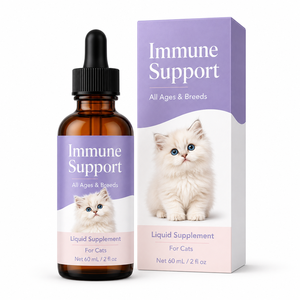 Gouttes immunostimulantes personnalisées haute puissance pour chats avec <span class=keywords><strong>zinc</strong></span> et vitamine <span class=keywords><strong>C</strong></span> pour le bien-être des chats seniors – Booster liquide sous marque privée - Product Image 1