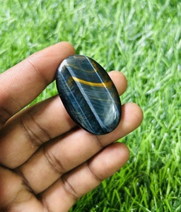 Cabujón de grado AAA de ojo de tigre natural, piedras preciosas sueltas, Parte posterior plana, curación a granel, pulido a mano, cabinas certificadas por terceros al por mayor - Product Image 5