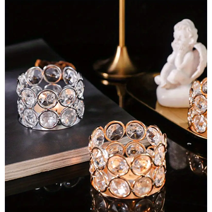 2025 nouveau Design luxe fer cristal doré bougeoir pour mariage lieu décoration maison fête pièce maîtresse - Product Image 5