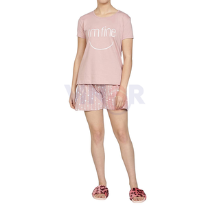 Camiseta de manga corta y conjunto corto de ropa informal multicolor para mujer, nueva moda, conjunto doble personalizado ODM al por mayor para mujer con OEM - Product Image 1