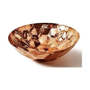 Bol à fruits en cuivre géométrique moderne - Grand bol hexagonal en métal martelé, pièce maîtresse, plat de service décoratif artisanal de qualité supérieure - Product Image 1