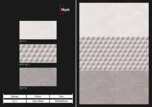 Carreaux muraux en céramique 300x600mm pour salle de bain et cuisine, finition brillante mate effet sucre, design mural intérieur luxueux. - Product Image 5