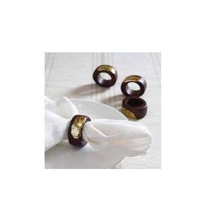 Servilletero elegante de alta calidad con monograma dorado H con decoración de anillo de resina, servilletero para obsequios de hoteles - Product Image 6