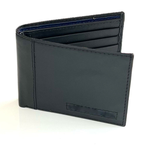 Cartera de cuero suave y ligera para hombre con cierre de cremallera simple, forro, decoración de perlas - Product Image 4