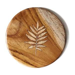 Posavasos de nogal natural de alta calidad con diseño natural para tazas de café al precio más bajo de HF CRAFTS - Product Image 2