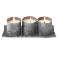 Venta al por mayor moderno tarro de la vela del Metal Juego de tres decoración del hogar Vaso de la vela 3PCS Precio bajo Diseño festivo Nueva llegada