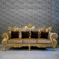 Meuble classique de luxe sculpté lourd canapé 3 places
