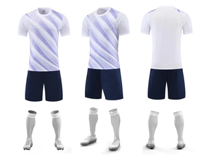 Maillot de football personnalisé 100% polyester pour hommes, nom sur le devant, service OEM pour les uniformes d'équipe pour hommes, femmes, jeunes, enfants, découpe automatisée - Product Image 3