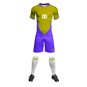 Affordable Customized Heat-Transfer Printed Summer Soccer Uniform Sets Comfortable Quick Dry Anti-Bacterial Short Sleeve Team - Product Image 1