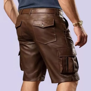 Shorts en cuir confortables de haute qualité à prix abordable pour hommes, fabriqués au Pakistan, respirants. - Product Image 5
