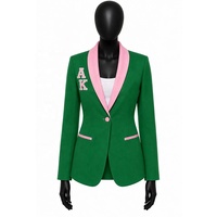 Veste ajustée homme sur mesure, couleur personnalisée, simple boutonnage, avec détail poche, pour tenue de bureau formelle, vêtements grecs de sororité, antistatique