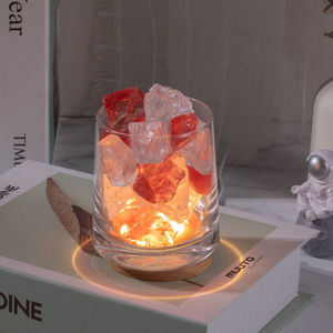 Lampes au sel de l'Himalaya de forme géométrique Touche de la nature pour votre maison - Product Image 3