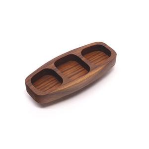 Plateaux de service en bois à finition polie naturelle d'aspect royal Plateau de service en bois pour collations sur mesure - Product Image 2