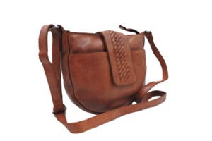 Bolso bandolera de forma redonda hecho a mano de calidad superior para mujer, correa de hombro ajustable, cierre de cremallera personalizado - Product Image 2