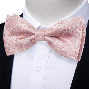 Gemelos estampados, accesorios para hombre, regalo, lazo, seda tejida, ajustable, Color sólido, esmoquin, precorbata, Etiqueta Privada, pajarita de mariposa - Product Image 5